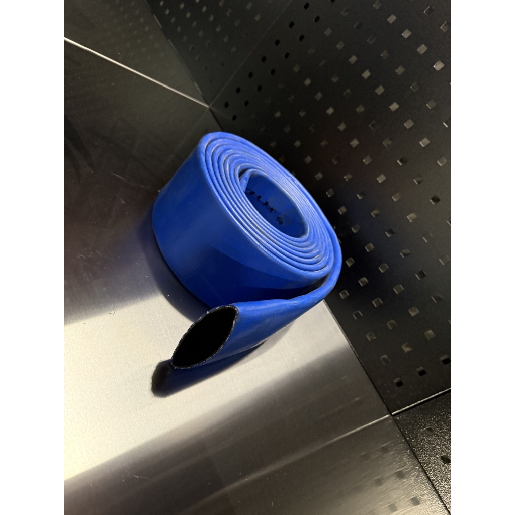 Blå flatslange 2-3"